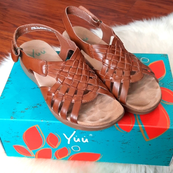 Yuu Shoes - YUU Junie Woven Leather Sandals